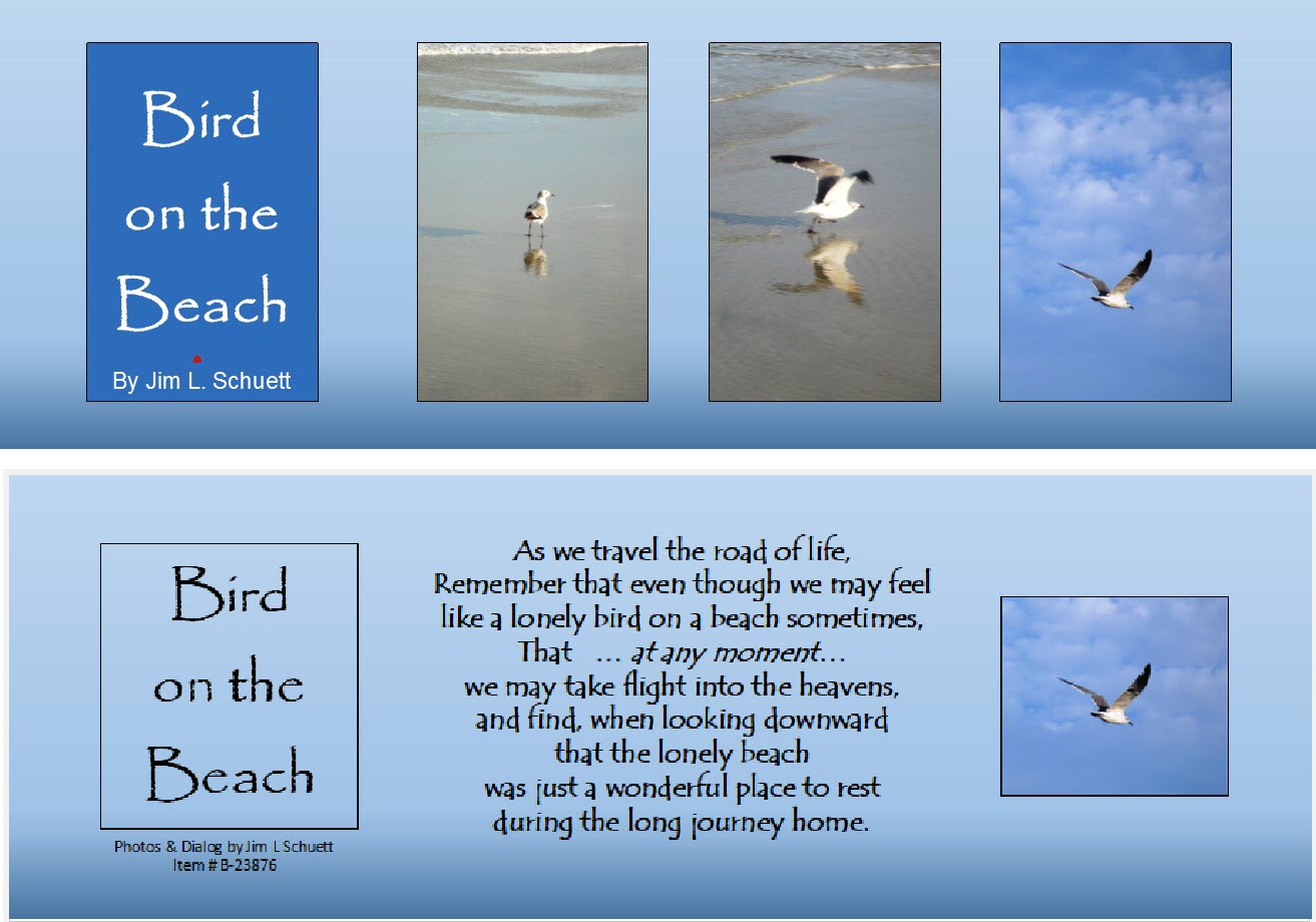 Bookmark: Bird on the Beach 