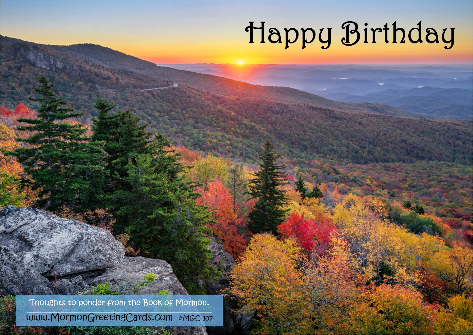 Card: Birthday-Autumn Colors – www.B-LDS.com